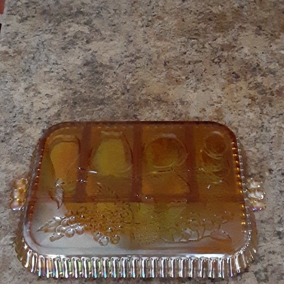 Awesome antigue Indiana amber carnival glass - Picture 2 of 4